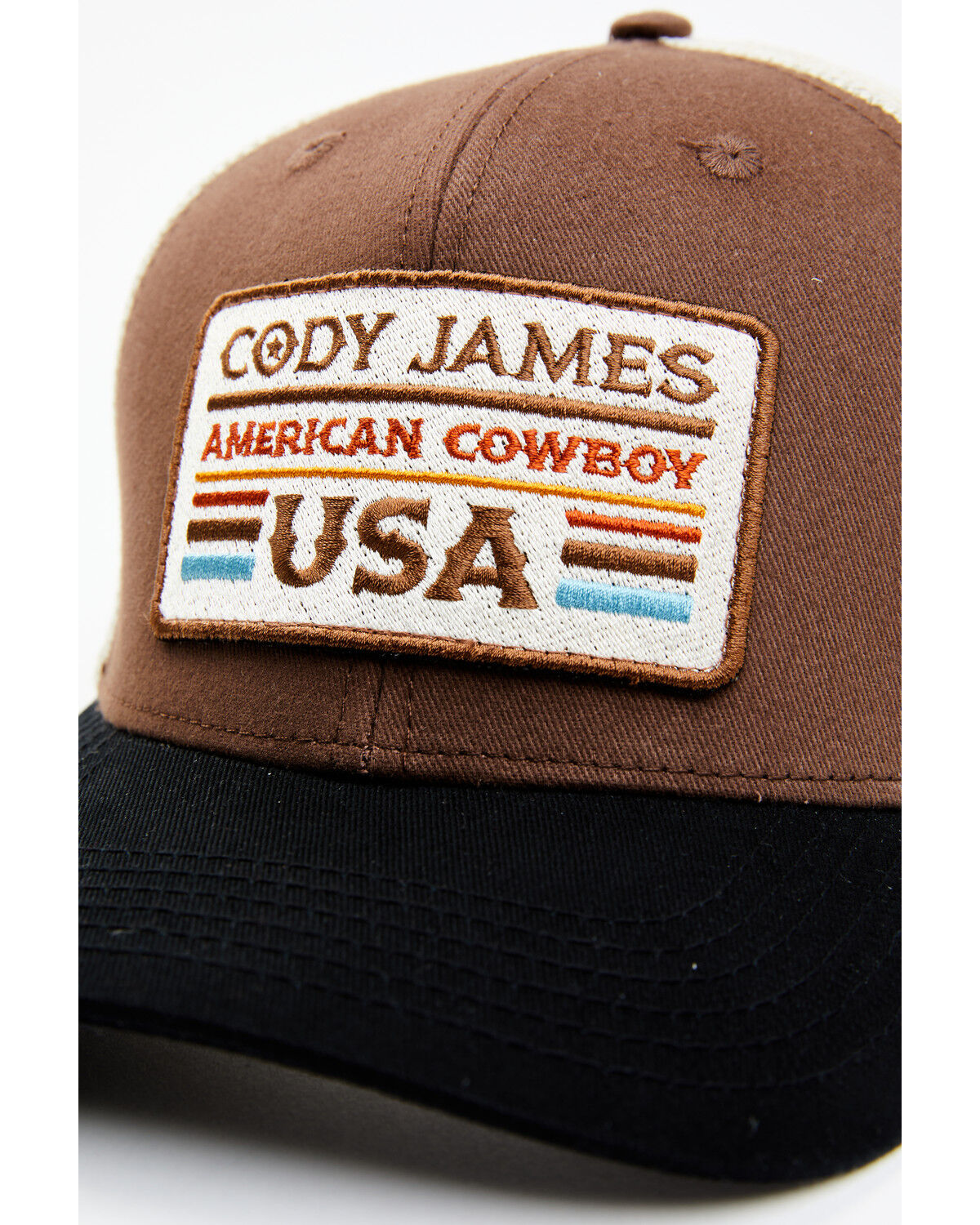 Image #2 - Cody James Men's American Cowboy USA Recreation Patch Ball Cap, Brown, hi-res