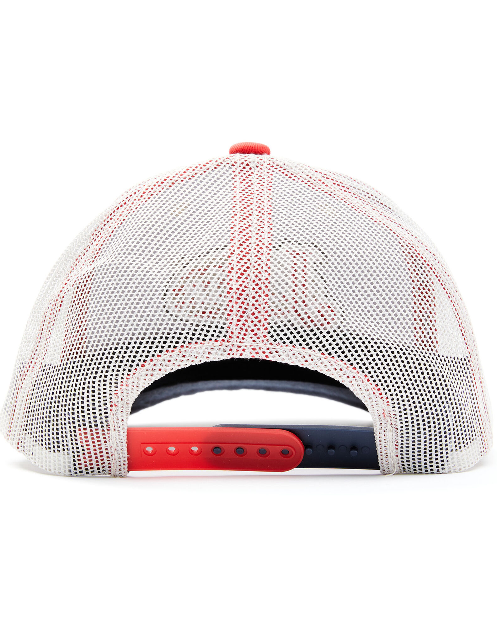 Image #3 - Justin Men's Navy Red & White Embroidered Flag Logo Mesh-Back Ball Cap, Navy, hi-res