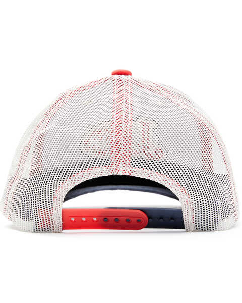 Image #3 - Justin Men's Navy Red & White Embroidered Flag Logo Mesh-Back Ball Cap , Navy, hi-res