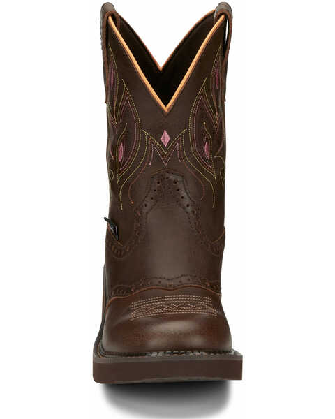 Image #5 - Justin Women's Gemma Shetland Western Boots - Round Toe, Dark Brown, hi-res