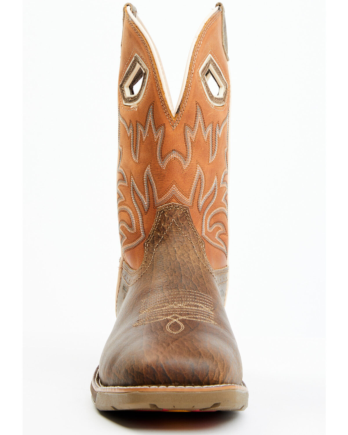 Image #4 - Double H Men's Requiem Pull On Work Roper Boots - Composite Toe, Brown, hi-res