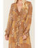 Image #3 - Beyond The Radar Women's Multi Patchwork Ruffle Midi Dress, Multi, hi-res