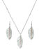 Image #1 - Montana Silversmiths Women's Downy Feather Necklace & Earrings Jewelry Set *DISCONTINUED*, Multi, hi-res