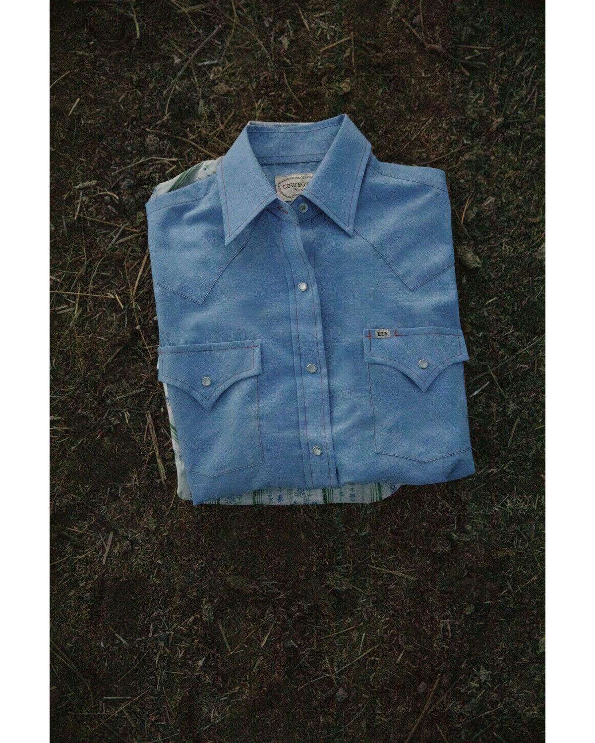 Cowboygirl by Jenna Paulette Women's Solid Long Sleeve Pearl Snap Western Shirt, Blue, hi-res