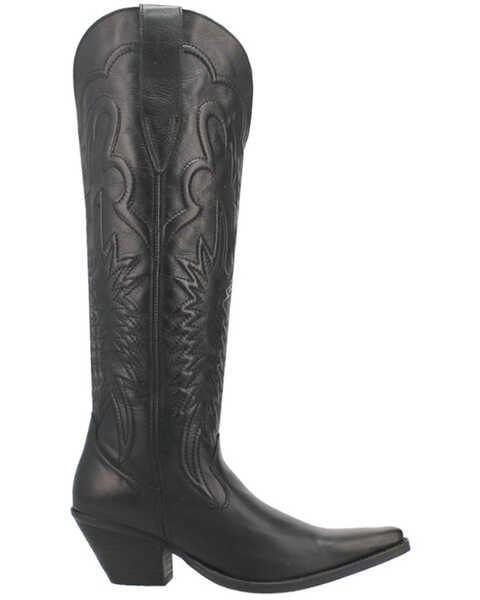 Image #2 - Dingo Women's Raisin Kane Tall Western Boots - Snip Toe , Black, hi-res