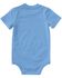 Image #2 - Carhartt Infant Boys' Solid Logo Short Sleeve Snap Onesie, Light Blue, hi-res
