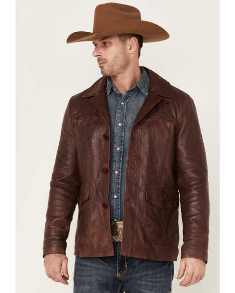 Image #1 - Milwaukee Leather Men's Leather Car Coat Jacket , , hi-res