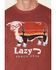 Image #3 - Lazy J Ranch Men's Red Logo Sunrise Graphic T-Shirt, Red, hi-res
