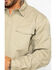 Image #3 - Hawx Men's Twill Pearl Snap Long Sleeve Western Work Shirt - Tall, Beige/khaki, hi-res