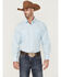 Image #1 - Resistol Men's Long Sleeve Button Down Western Shirt , Blue, hi-res