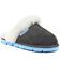 Superlamb Women's Onager Charcoal Suede Leather Casual Slip-On Mule , Charcoal, hi-res