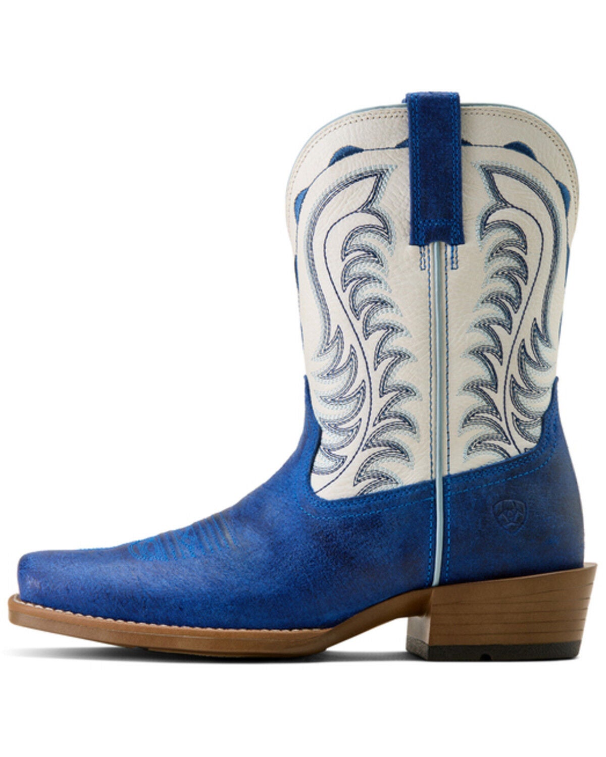 Image #2 - Ariat Women's Salina Performance Western Boots - Square Toe, Blue/white, hi-res