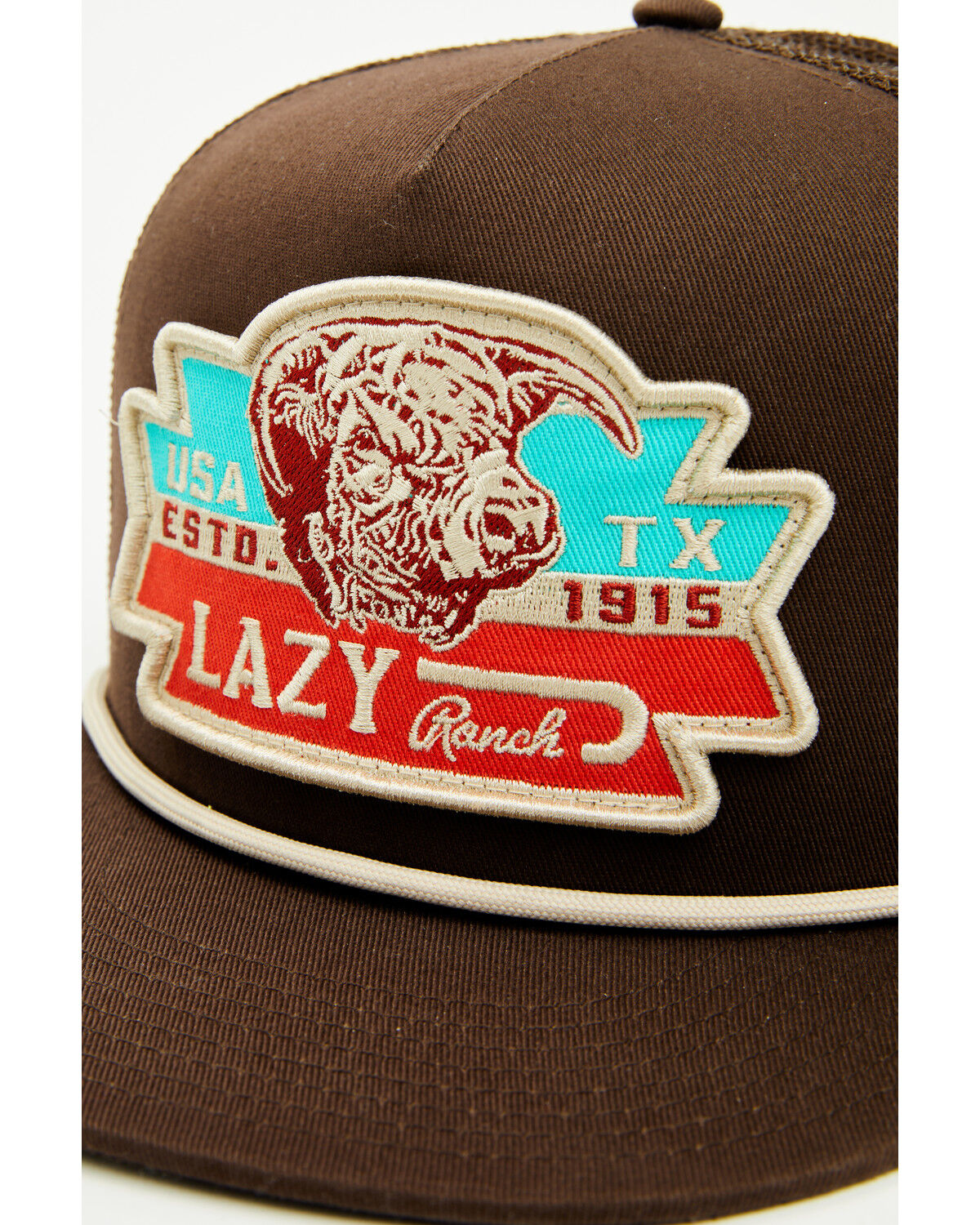 Image #2 - Lazy J Ranch Wear Men's El Rancho Ball Cap, Brown, hi-res