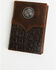 Image #1 - Cody James Men's Caiman Print Trifold Wallet, Dark Brown, hi-res
