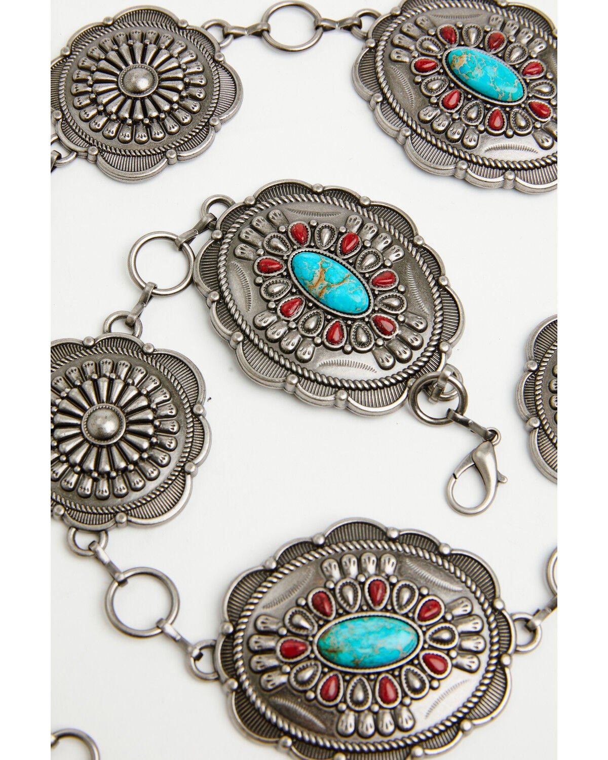 Image #3 - Shyanne Women's Elsa Concho Chain Belt, Silver, hi-res