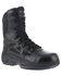 Reebok Men's 8" Lace-Up Black Side-Zip Work Boots - Composite Toe, Black, hi-res