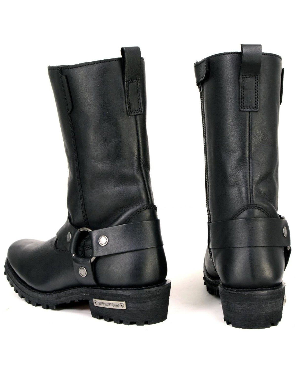 Image #4 - Milwaukee Leather Women's 11" Classic Harness Boots - Square Toe, Black, hi-res