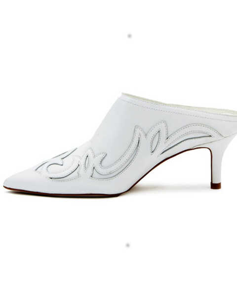 Image #3 - Matisse Women's Marcell Western Mules - Pointed Toe, White, hi-res