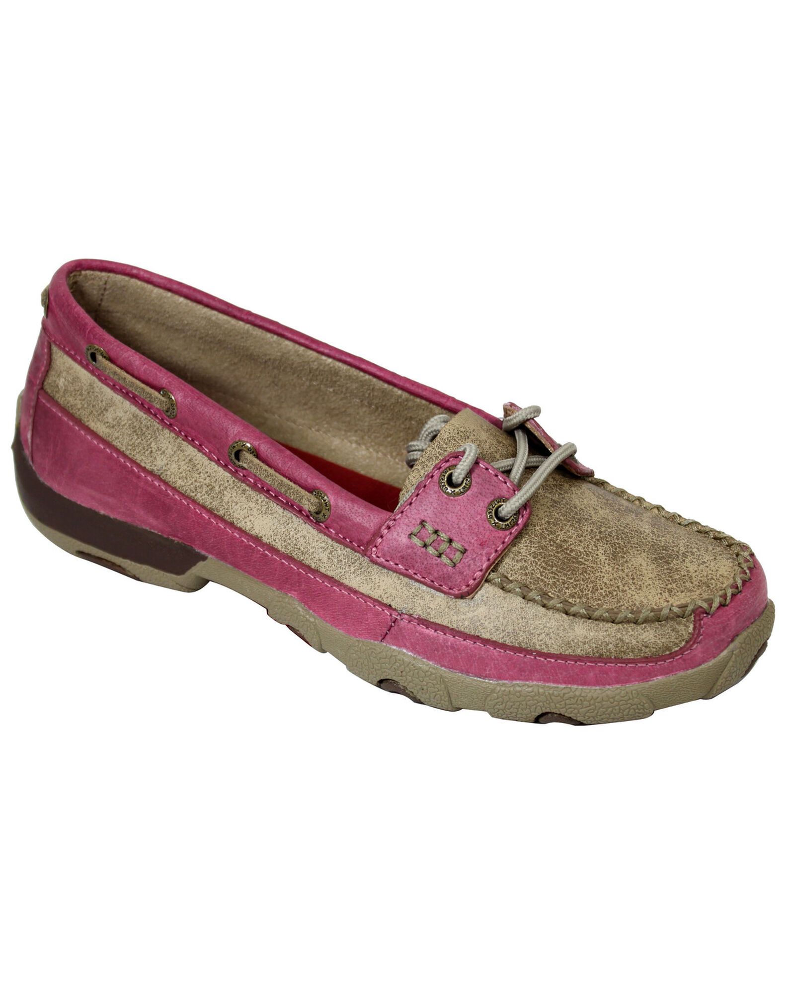 Pink driving discount moccasins