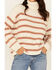 Image #3 - Sadie & Sage Women's Striped Turtleneck Sweater, Ivory, hi-res
