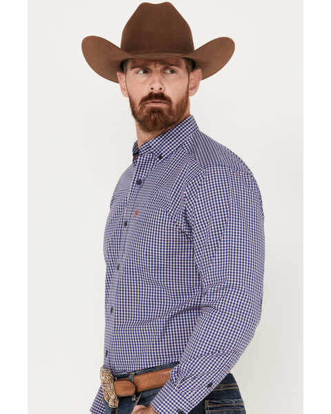 Image #3 - Ariat Men's Pro Series Classic Fit Western Shirt, Dark Blue, hi-res