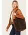 Shyanne Women's Tooled Concealed Carry Tote, Brown, hi-res