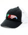Image #1 - RANK 45® Women's Mexico & US Flag Bird Embroidered Mesh-Back Ball Cap, Black, hi-res