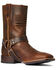 Ariat Men's Top Bar Brown Harness Patriot Ultra Full-Grain Western Boot - Broad Square Toe, Brown, hi-res