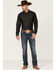 Kimes Ranch Men's Grimes Wash Denim Long Sleeve Pearl Snap Western Shirt , Black, hi-res