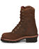 Image #3 - Chippewa Men's 9" Waterproof Insulated Logger Work Boots - Steel Toe, Brown, hi-res