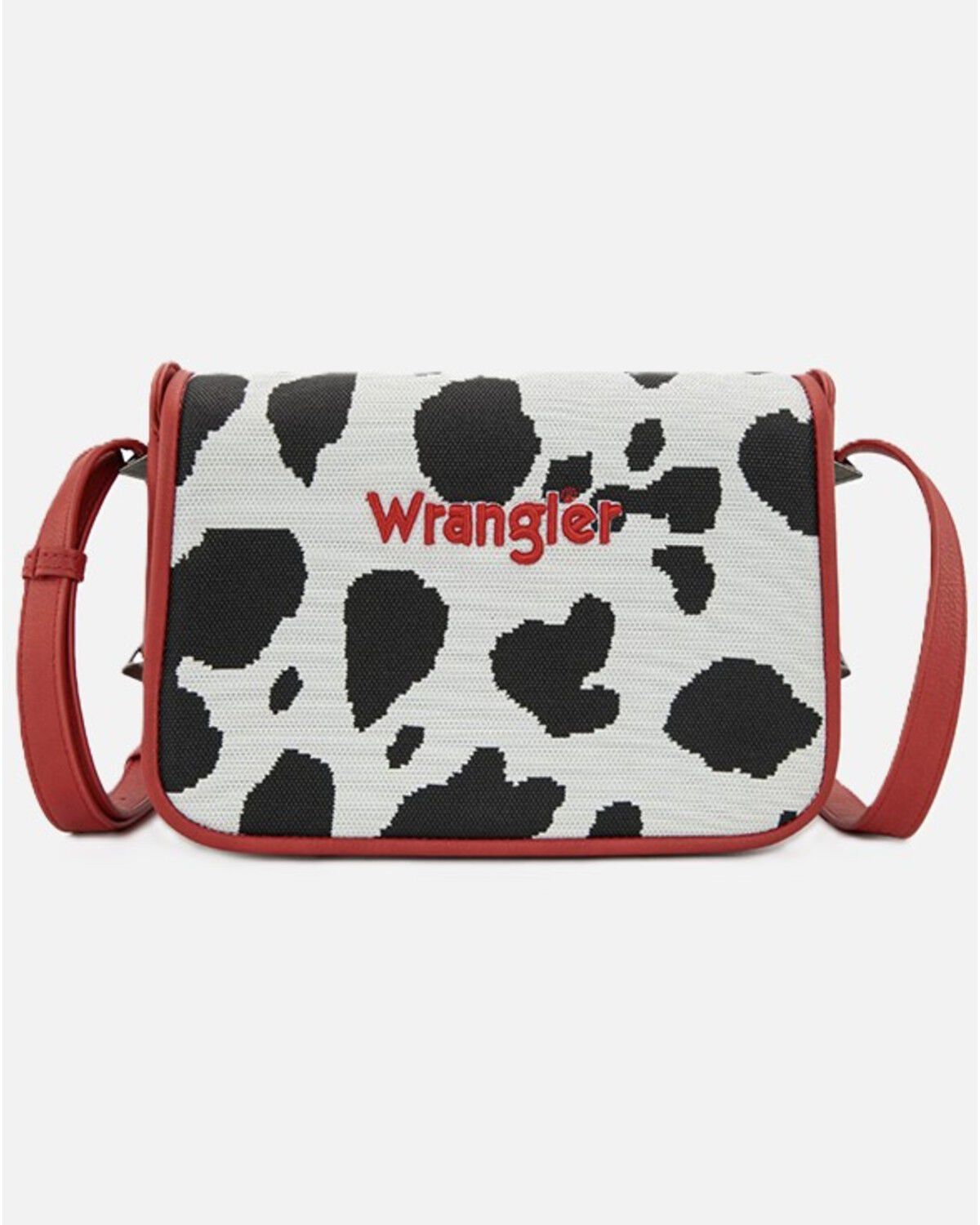 Wrangler Women's Cow Print Crossbody Bag, Red, hi-res