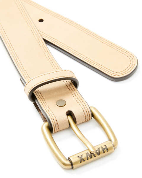 Hawx Men's Tan Triple Stitched Belt, Tan, hi-res