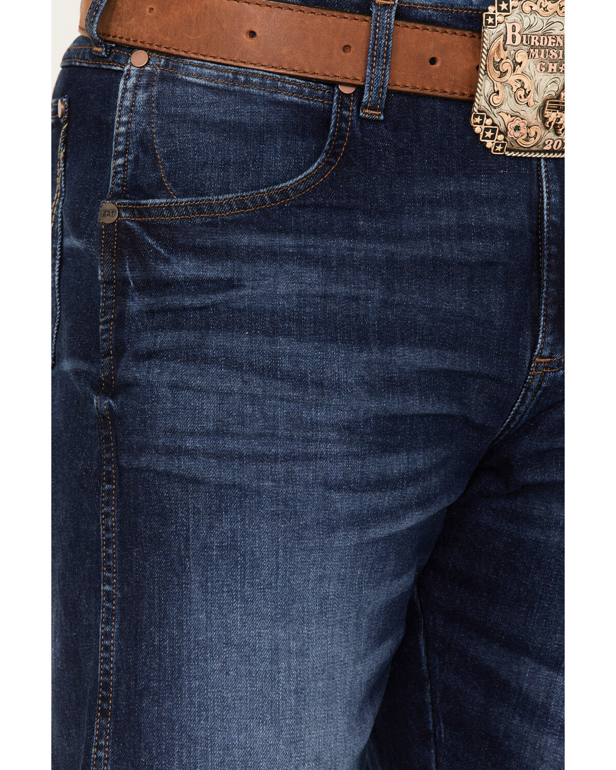 Image #2 - Wrangler Retro Men's Arvada Dark Wash Stretch Relaxed Bootcut Jeans, Dark Wash, hi-res