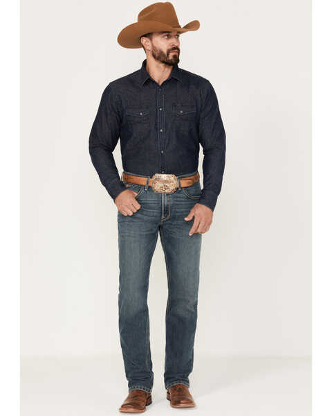 Image #1 - Ariat Men's M4 Relaxed Silvano Straight Denim Jeans, Blue, hi-res