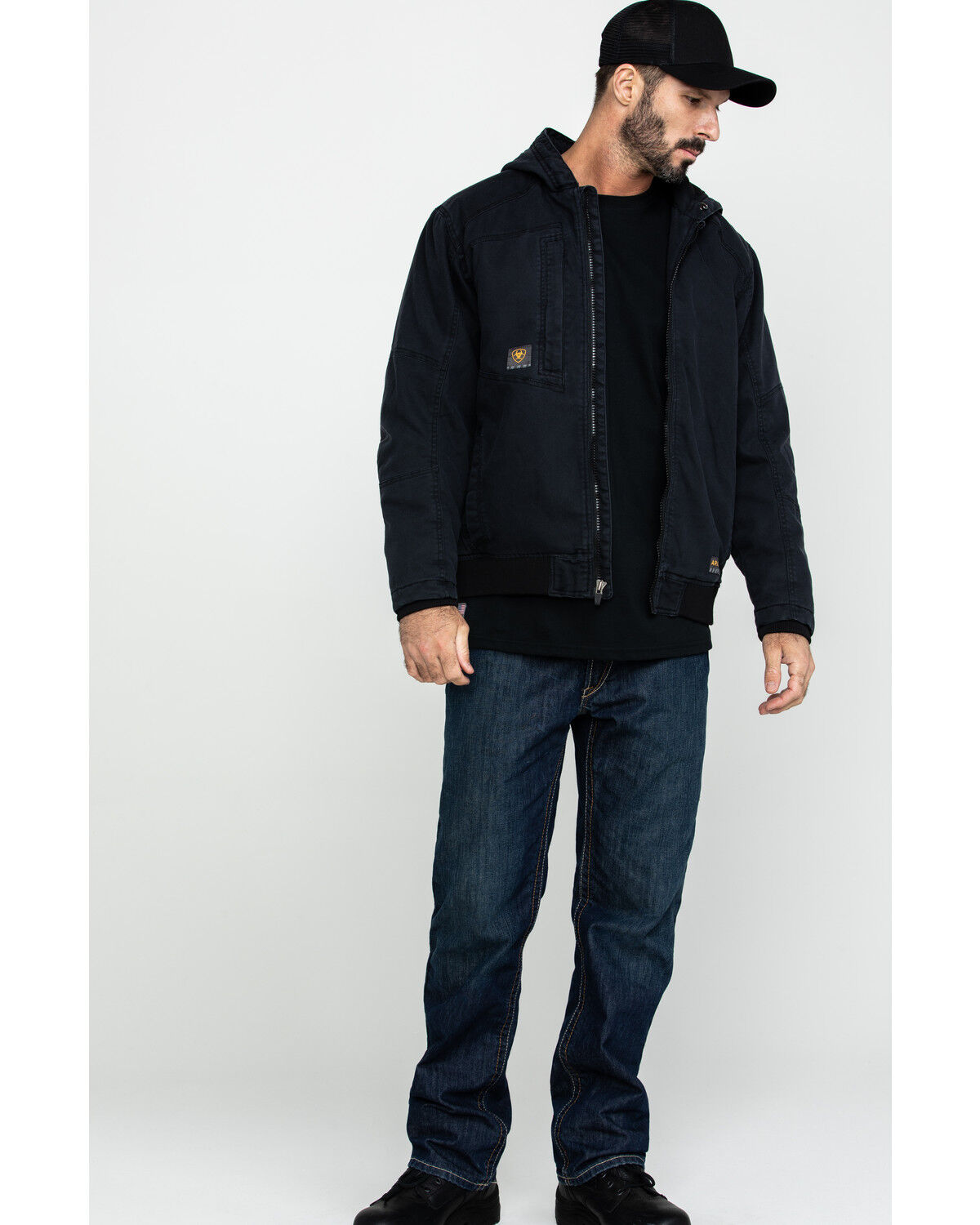 Image #6 - Ariat Men's Black Rebar Washed Dura Canvas Insulated Work Coat - Big & Tall, Black, hi-res