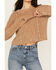 Image #3 - Mystree Women's Cable Knit Sweater, Caramel, hi-res