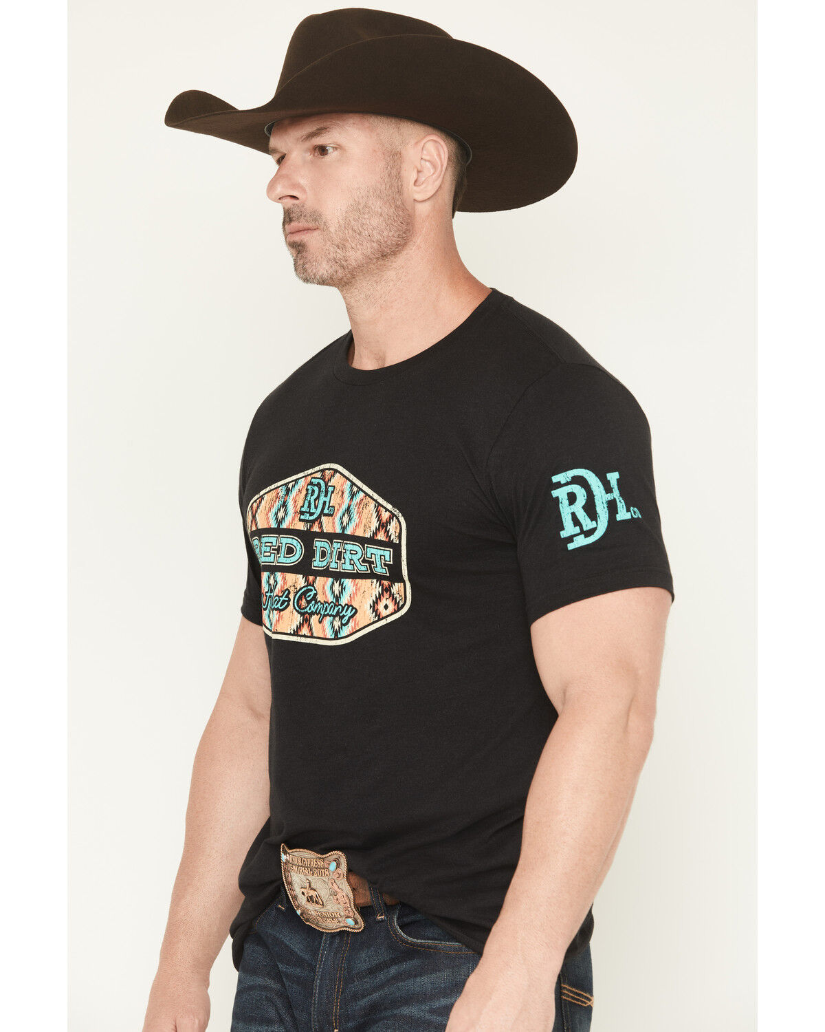 Image #2 - Red Dirt Hat Men's Free Rein Short Sleeve Graphic T-Shirt, Charcoal, hi-res