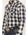Image #3 - Wrangler Men's Logo Plaid Print Long Sleeve Western Snap Shirt, Black, hi-res
