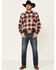 Ariat Men's Hillsboro Retro Large Plaid Long Sleeve Snap Western Flannel Shirt , Red, hi-res
