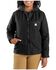 Image #1 - Carhartt Women's Washed Duck Sherpa-Lined Jacket, Black, hi-res