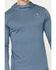 Image #2 - Carhartt Men's Force Sun Defender™ Lightweight Long Sleeve Hooded Work Shirt, Blue, hi-res