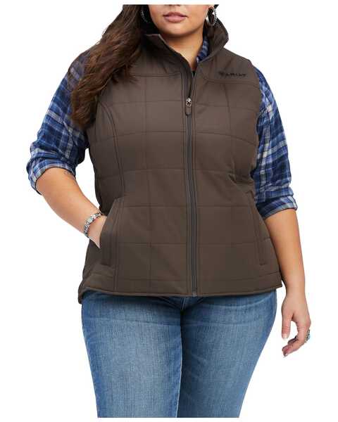 Image #1 - Ariat Women's Crius Insulated Vest - Plus , Brown, hi-res