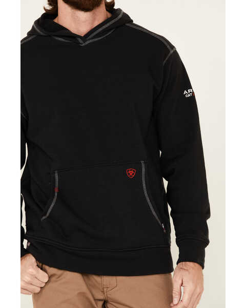 Image #3 - Ariat Men's FR Tek Hooded Work Sweatshirt, Black, hi-res