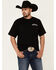 Jack Daniels' Men's Old #7 Flag Logo Graphic Short Sleeve T-Shirt , Black, hi-res