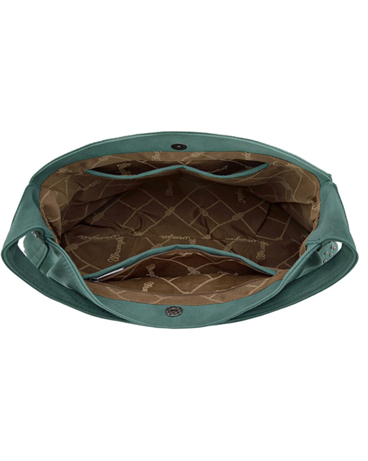 Image #3 - Wrangler Women's Shiloh Fringe Studded Hobo Bag, Turquoise, hi-res