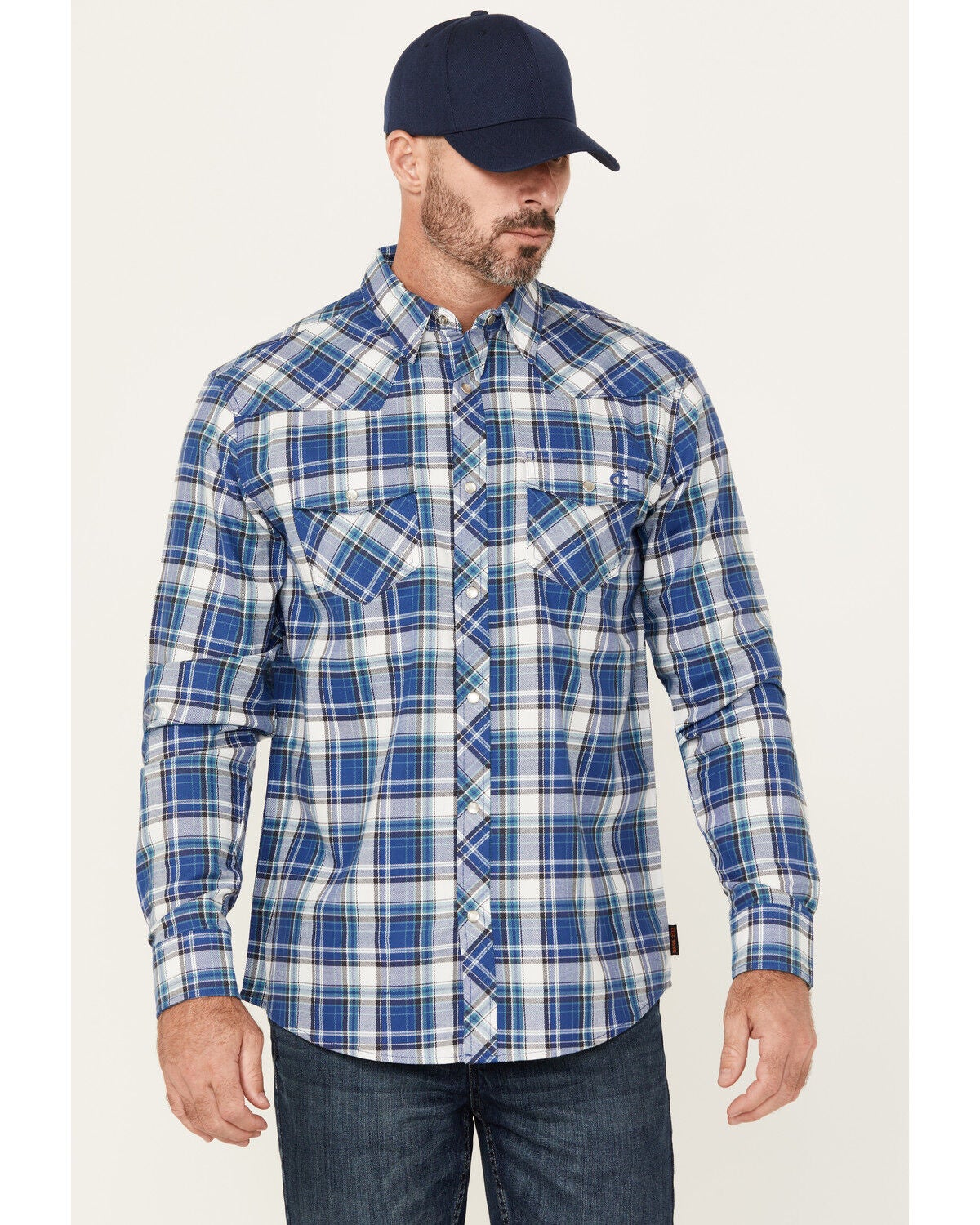Chemise de travail vintage graphique manches longues homme Cody James