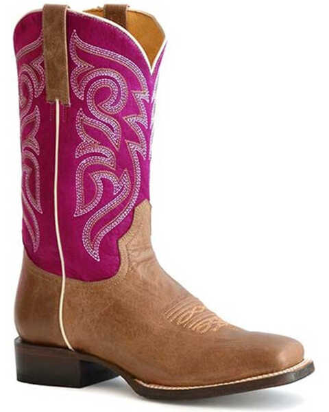 Roper Women's Lady Too Western Boots - Square Toe, Red, hi-res