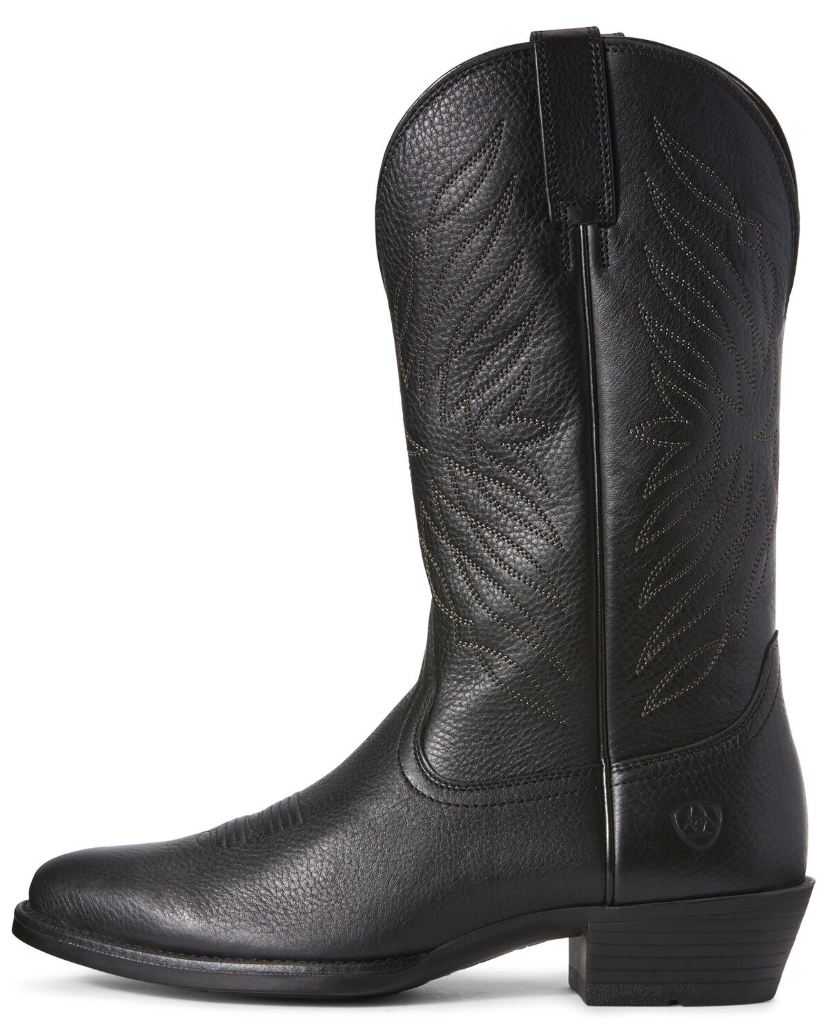 black round toe cowboy boots