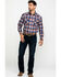 Image #6 - Rough Stock By Panhandle Men's Walpole Stretch Plaid Print Long Sleeve Western Shirt , Rust Copper, hi-res