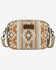 Image #1 - Wrangler Women's Sherpa Southwestern Print Canvas Crossbody Bag, Tan, hi-res